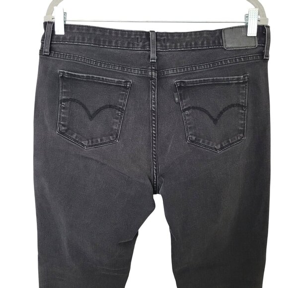 Levis 711 Skinny Jeans Womens Size 32 Black Mid-Rise Stretch Denim - Picture 4 of 8